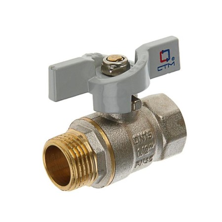 Ball valve "STM" Standard, PN40, internal/outer thread 1/2 ", butterfly