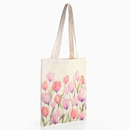 Bag Schoper "Tulips 35 x 0.5 x 40, departure without lightning, without lining, white-3