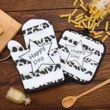 Kitchen set (2 items) Ethel Lovelife Happy, a severity 17x17 cm, mitten 26x16 cm, 100% p/e
