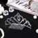 Hair diadem "Medea" heart greatness, 10 × 4.5 cm, silver