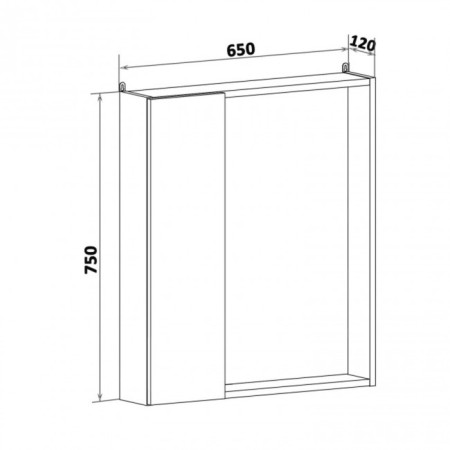Cabinet-mirror "Manhattan 65" White, universal-3