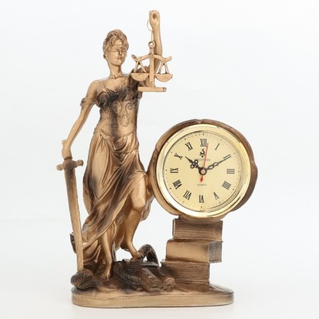 Table hours "Fireplace. Femis", discrete move, dial D-8.5 cm, 22 x 30 cm, aa