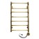 Domoterm electric heated towel rail "Orpheus", 400 x 700 mm, 7 crossbars, right, bronze