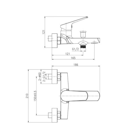 Bath mixer Cersanit Flavis A63035-7