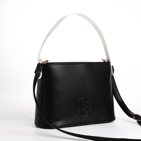 Bag Cross-Bodi with a zipper, black color-1
