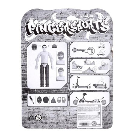 Finger scooter with a figure, mix-4