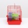Rodent cell, equipped, 36 x 24 x 27 cm, red