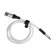 MicroUSB cable - USB, 2.4 A, TPE braid, thickened, 1 meter, white