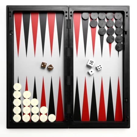 Chess, checkers, backgammon, magnetic board games, set 3 in 1, 32 x 32 cm-1