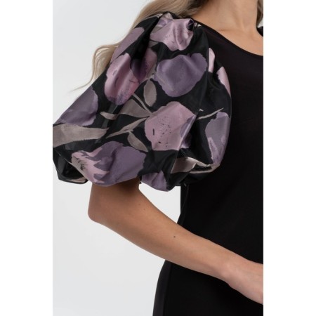 Female dress, size 44, black color, pink-2
