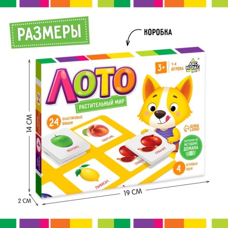 Lotto "Plant World" according to the methodology of G. Doman, 1-4 player, 3+-8