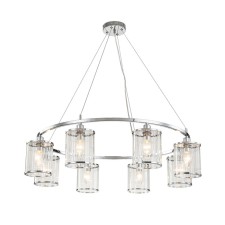 Светильник подвесной Indigo, 13022/8P Chrome. 8х60Вт, E14, 820х820х235/1200 мм, цвет прозрачный