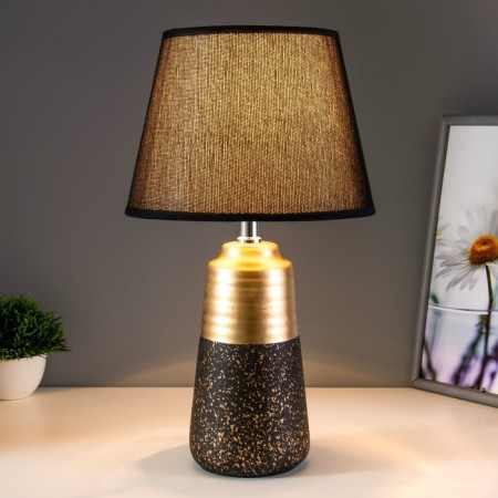 Virsavia table lamp E14 40W Black-gold 22x22x39 cm Risalux-1