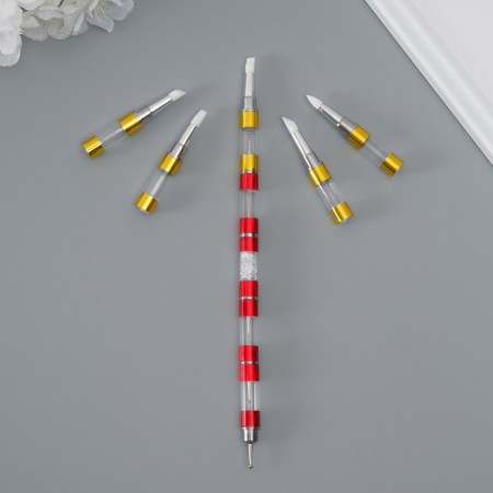 Tool for creativity set of 10 nozzles plastic, metal, rubber 2x12.5x29.5 cm-8