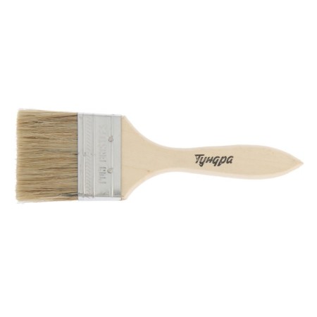 Brush flat tundra, mixed bristles, wooden handle, 2.5 ", 63 mm-3