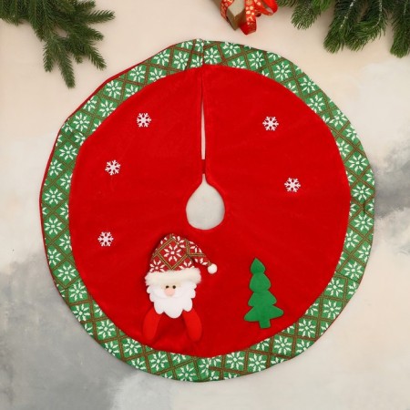 Polyanka under the Christmas tree "New Year's quirks" Santa Claus at the Christmas tree, D-60 cm, red-green-1