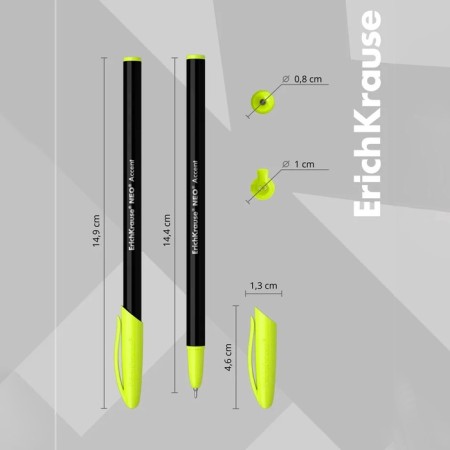 Set of ballpoint pens 4 pcs, erichkrause, "neo stick Accent" node 0.7 mm color blue blue-9