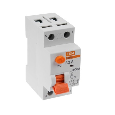 RCD TDM VD1-63, 2P, 80 A, 500MA, SQ0203-0096
