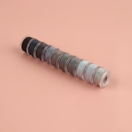 A set of rumps with threads, in the organizer, d = 20 mm, 10 pcs, color is gray spectrum-4