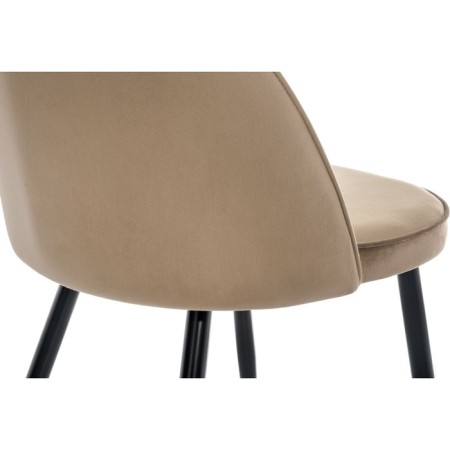 STULL OF A METAL CARCAS DODO Metal/velor, black/dark beige 48x54x77 cm-9