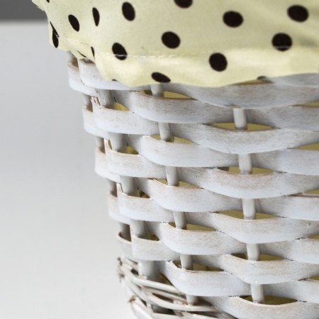 Wicker basket, 35x27x17 cm, vine, fabric-3