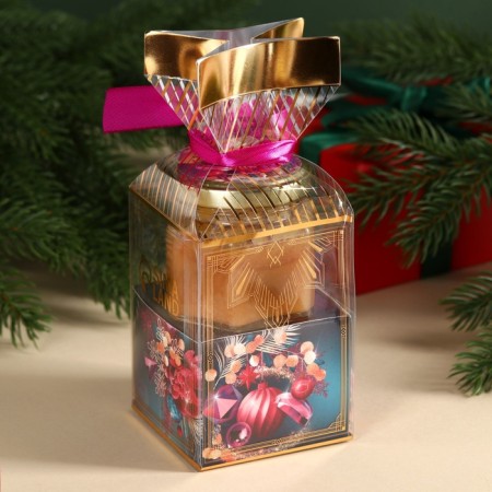 Gift set "Happy New Year": tea 50 g, cream-make-up with walnut, 120 g.-6