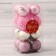 Set of balls plastic D-4 cm, 16 pcs "Gladys Disco" silver pink