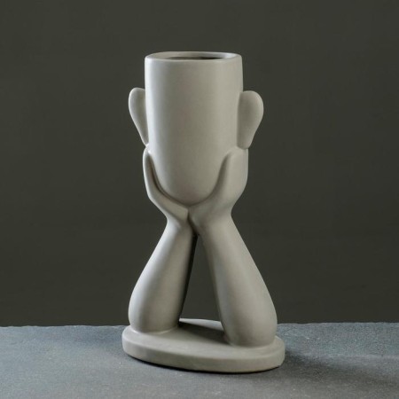 Kashpo "Head Head" gray, 27cm-3