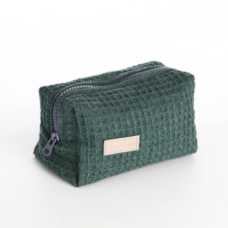 TEXTURA lightning cosmetic bag, green color-1