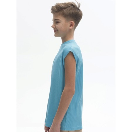 T -shirt for boys, height 134 cm, azure color-1