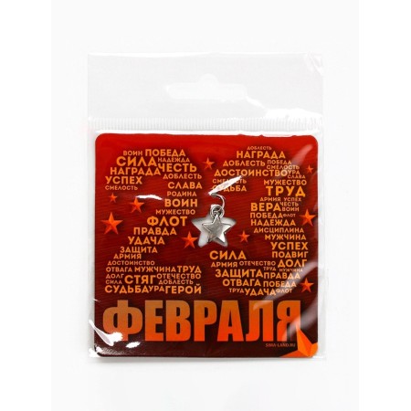 Magnet with a pendant on February 23 “Victory, Strength, Honor”, ​​7 × 7 cm-3