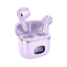 Hoco EQ1, TWS headphones, wireless, inserts, display, BT 5.3, 40/400 mAh, purple