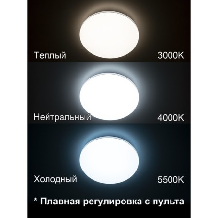 Lamp of the Citilux “SIMPA” CL714330G, 1x33W, LED, white color-2