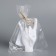 Figure candle "hand-koza", 10x4 cm, white