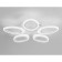 LED ceiling LED with Ambrella Light, Original, Fa4492, 5xLED, 63 W, 5355LUM, 3000-6400K, white color, white