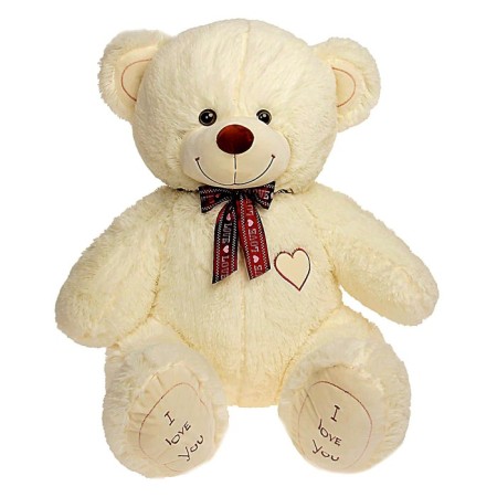 Soft toy "Bear Felix", 90 cm, milk color-2