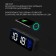 Clock - Electronic desk alarm clock: calendar, thermometer, hygrometer, 16.8 x 6.6 cm