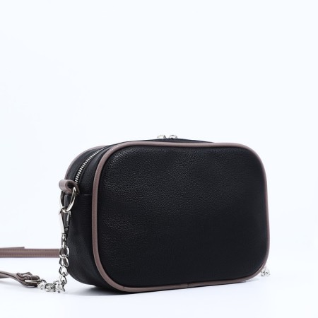 Women's bag over the shoulder, Textura, small size, black color-3