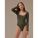 Body Female Scollatura Quadrata, Size XL, Olive color