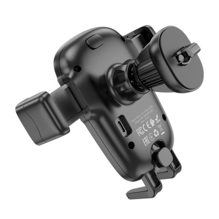 HOCO HW1 car holder, wireless charging, for 4.5-7.0 inches, 15 watts, black-5