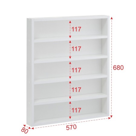 Regiment for varnishes and gels, 570x80x680, white-1