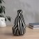 VAZA Ceramics Table "Picasso" (manual painting) checkmarks, 26x11.5 cm, black and white