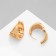 Earrings Metal "Chord" Flower, four -leafer, color gold