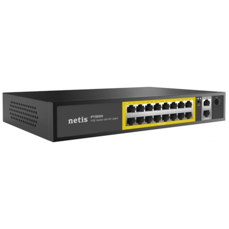 NETIS P116GH switch (L2) 16x100Mbit/s 2x1gbit/s 1SFP 16POE 16POE+ 240W Unguided-2