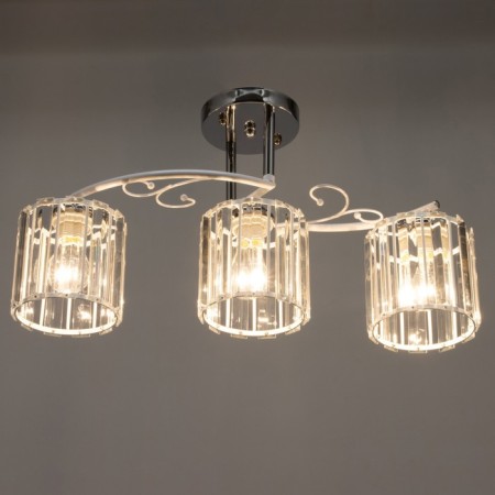 Chandelier 91287/3 E27 40W white-chrom 52x15x25 cm Bayerlux-2