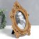 Photo frame Polystone 10x15 cm "forget -me -nots in the leaves" gold 18x28 cm