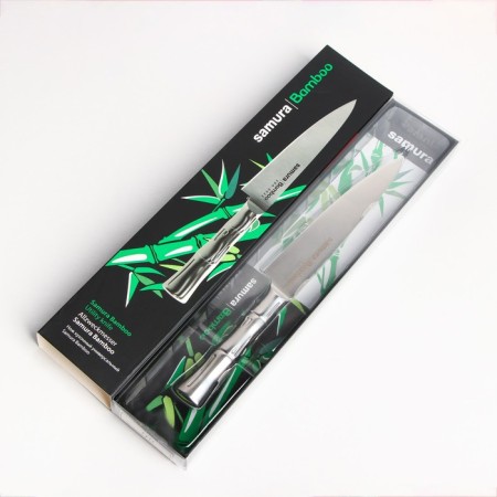 Kitchen knife samura bamboo, universal, blade 15 cm, steel hilt-5