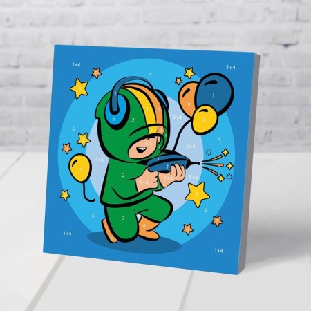 Picture on numbers for children "Star Battle", 15 x 15 cm-1