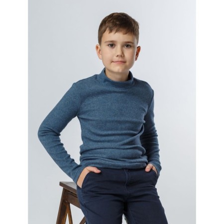 Baby turtleneck, height 152 cm, color of indigo melange
