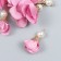 Decor for creativity Textile "Flower with a pearl. Orchid" set 10 pcs 2.5 cm